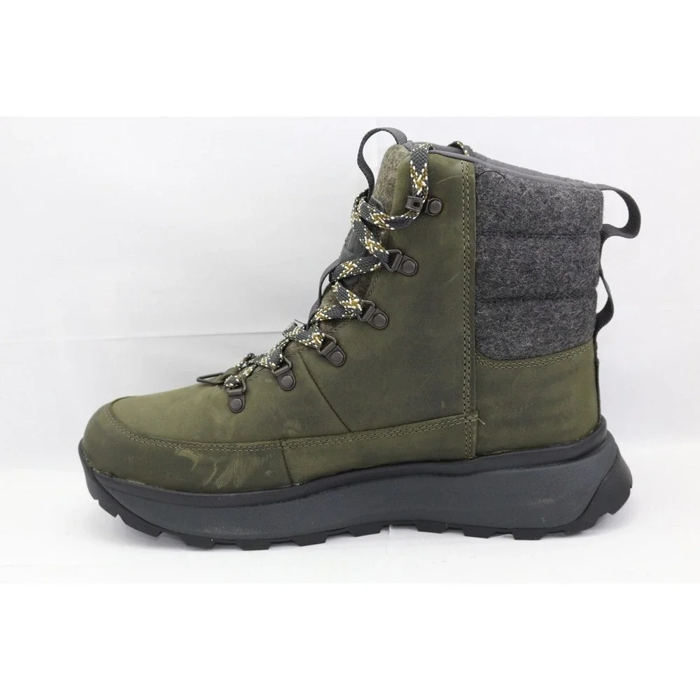 The North Face Bergen Leather Waterproof Winter Boots Men's 10.5 New Taupe Green